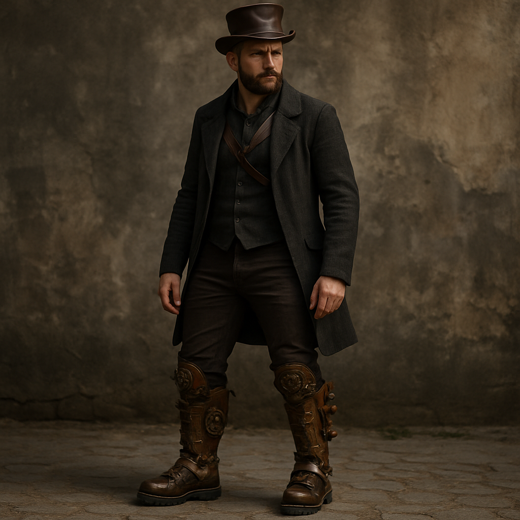 bottes steampunk pour homme