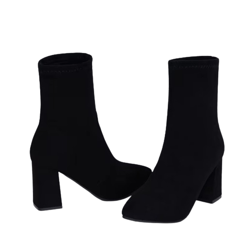 Bottines à Talon en Daim