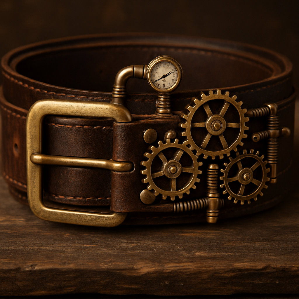 ceinture steampunk en cuir