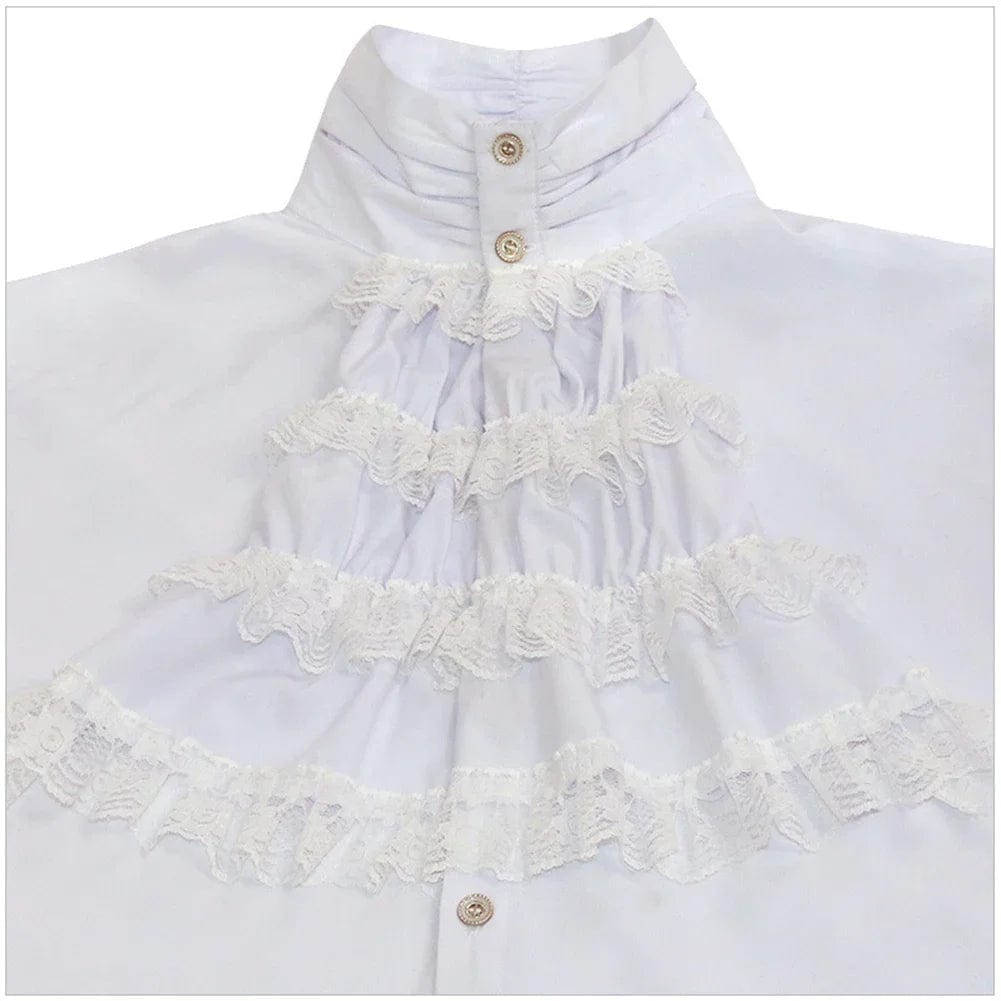 Chemise Blanche à Jabot Homme