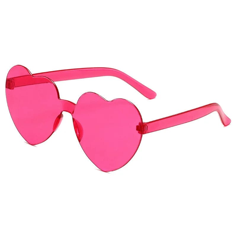 Lunettes de Soleil en Forme de Cœur Rose