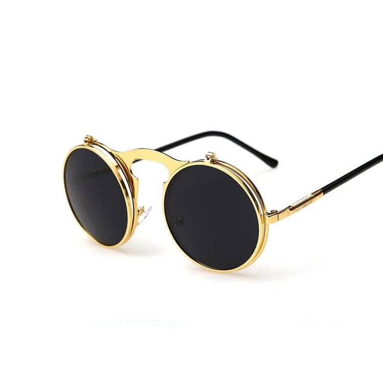 Lunettes de Soleil Flip Vintage à Verres Rabattables