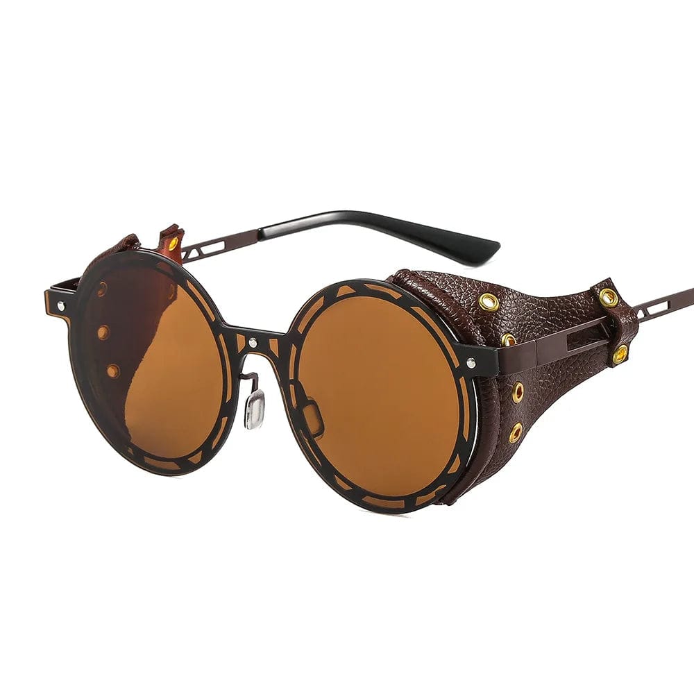 Lunettes de Soleil Vintage Avec Cuir