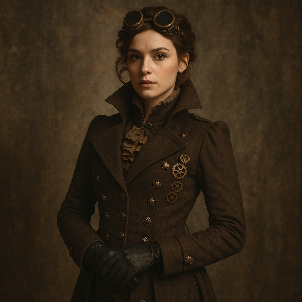 manteau steampunk long pour femme