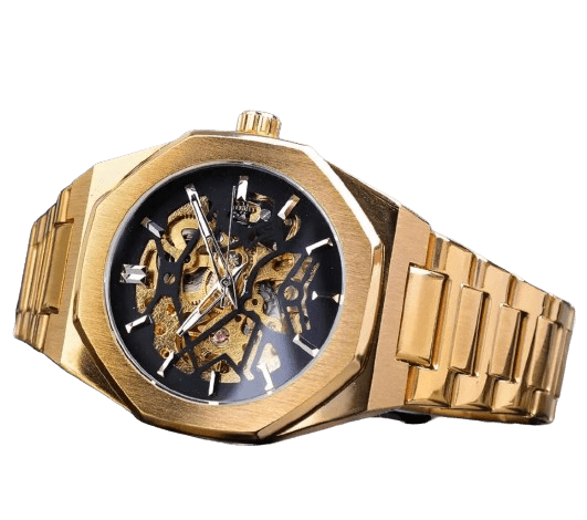 Montre Steampunk Cadran Hexagonal