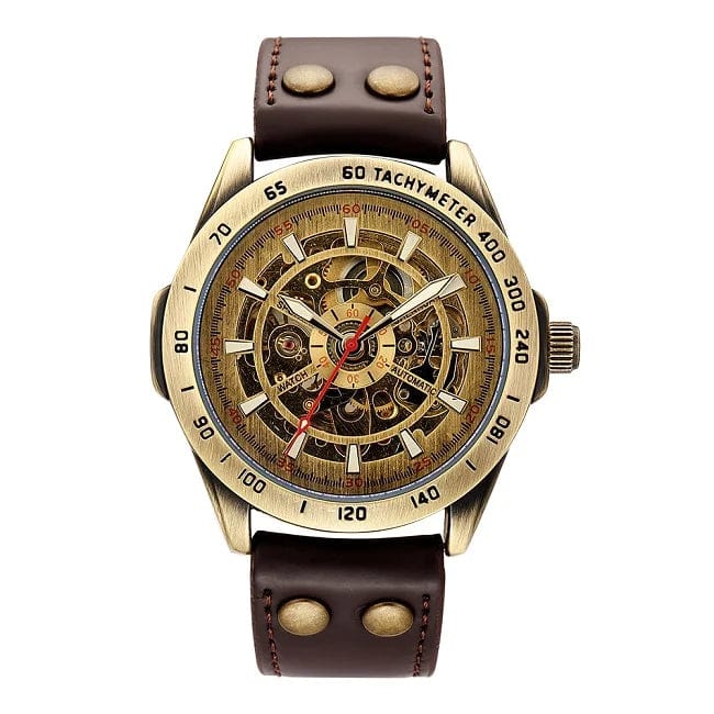 Montre Steampunk Homme Mécanisme Apparent
