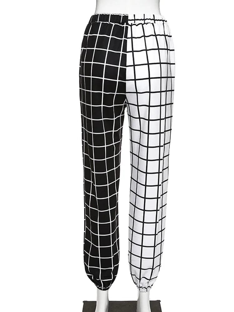 Pantalon Gothique Femme Noir et Blanc
