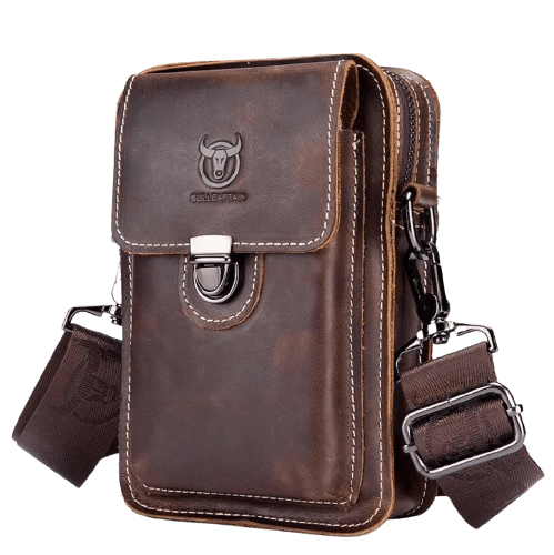 Pochette Steampunk Cuir Homme Bandoulière