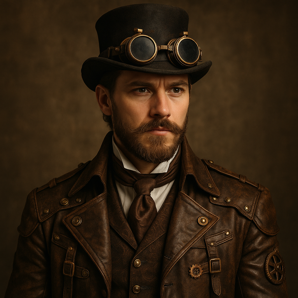 veste steampunk en cuir pour homme