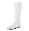 Bottes Blanches Plates Femme