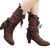 Bottes Cuir Femme Marron Steampunk