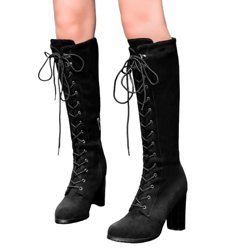 Bottes Hautes à Lacets Femme