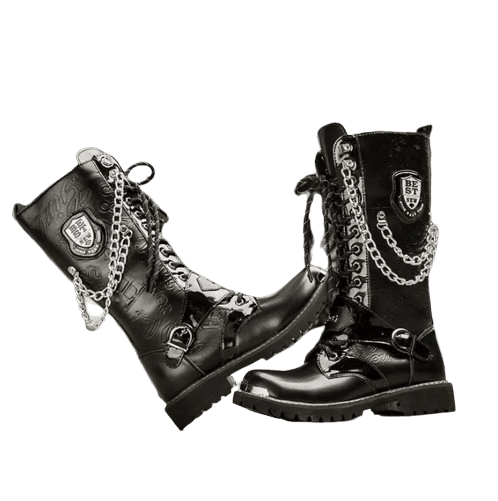 Bottes Montantes Steampunk Homme