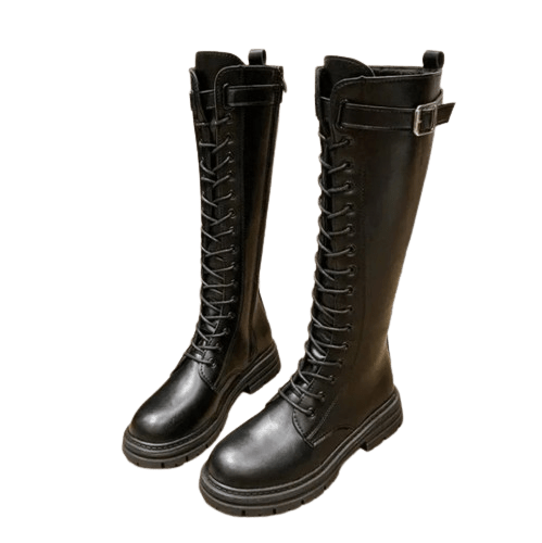 Bottes Steampunk Femme en Cuir PU