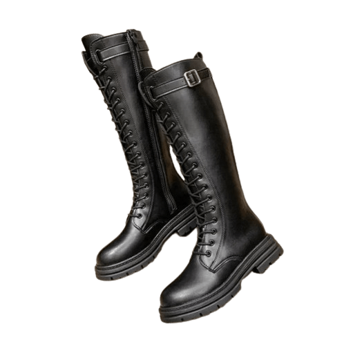 Bottes Steampunk Femme en Cuir PU