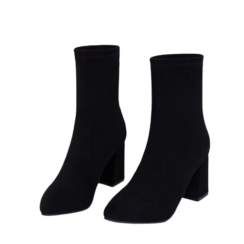 Bottines à Talon en Daim