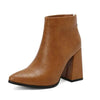 Bottines Femme Cuir Marron Talon