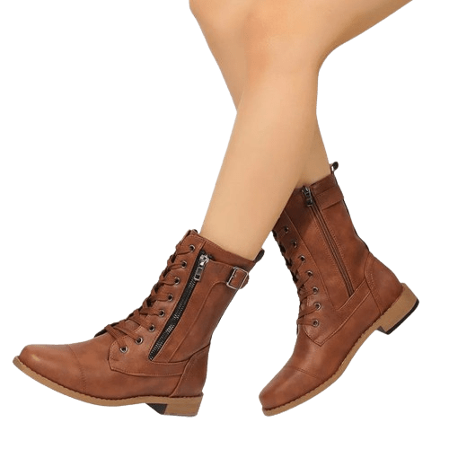 Bottines femme Cuir Zippées