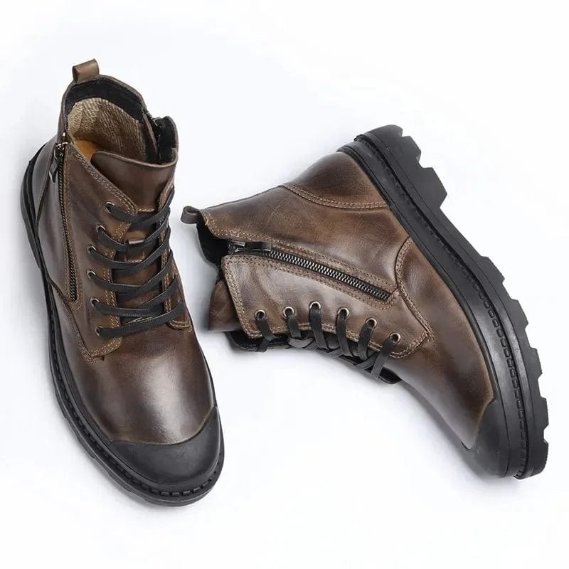 Bottines Steampunk Homme Cuir Vintage