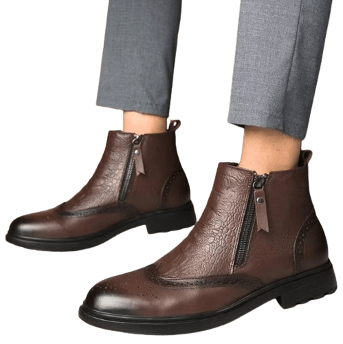 Bottines Steampunk Homme Marron Foncé