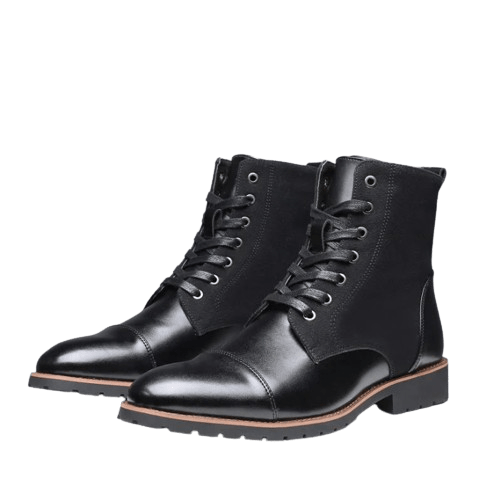 Bottines steampunk Homme Noir Lacets