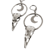 Boucles D'Oreilles Steampunk Corbeau