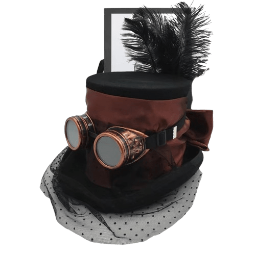 Chapeau avec Voile Steampunk Femme