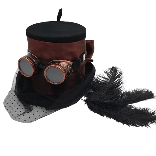 Chapeau avec Voile Steampunk Femme