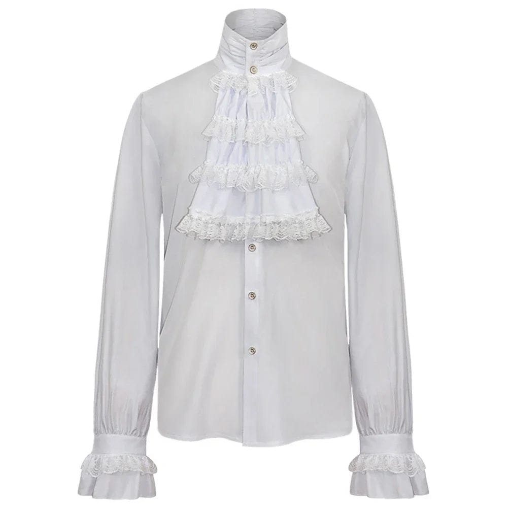 Chemise Blanche à Jabot Homme