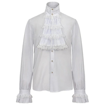 Chemise Blanche à Jabot Homme