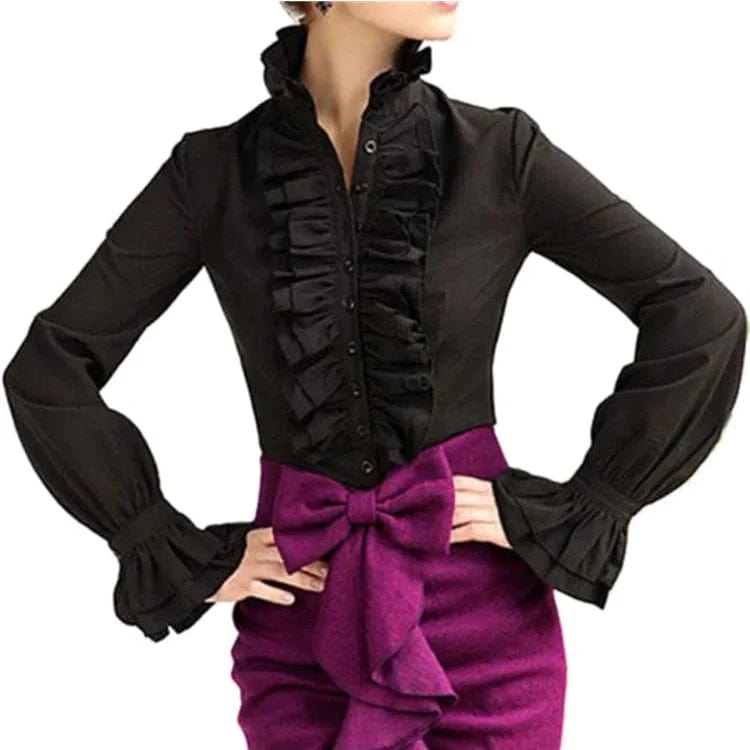 Chemise Femme Steampunk Avec Volant