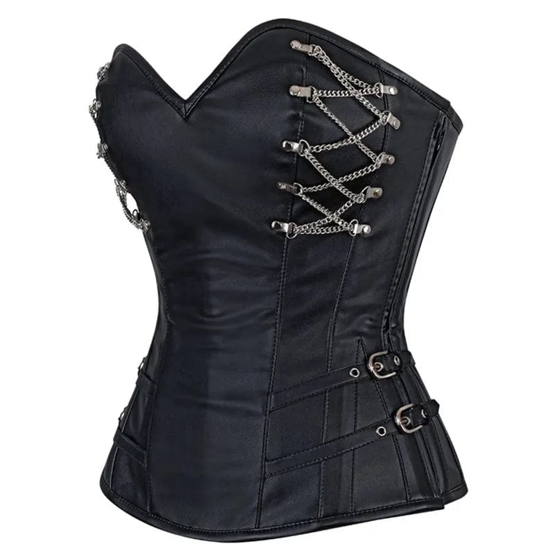 Corset en Simili Cuir Steampunk