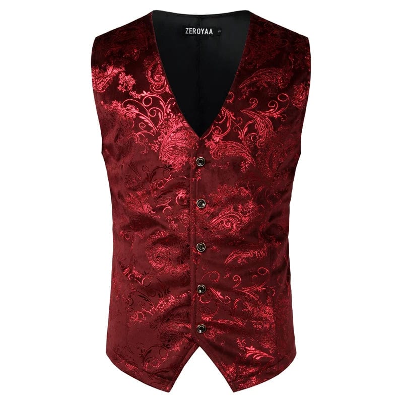 Gilet Costume Homme Rouge