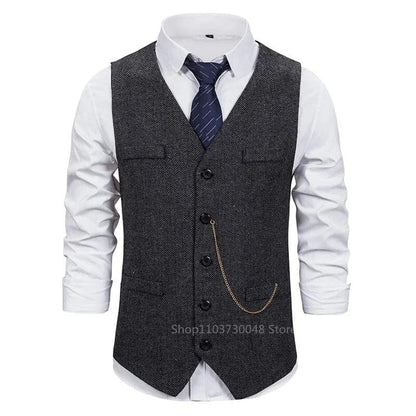 Gilet de Costume Homme avec Chaîne