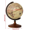 Globe Terrestre en Bois Ancien