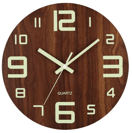 Horloge Murale Industrielle en Bois