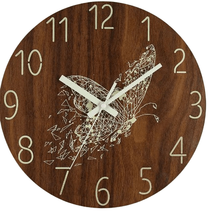 Horloge Murale Industrielle en Bois
