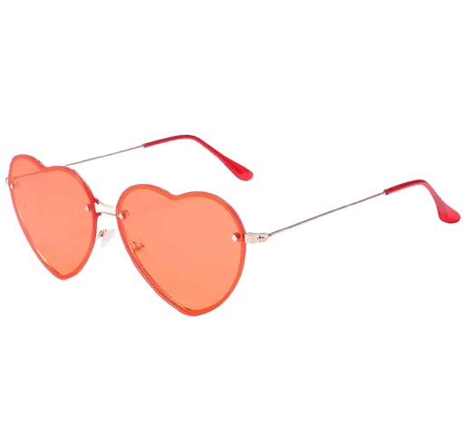 Lunettes de Soleil Cœur Rouge Femme