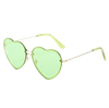 Lunettes de Soleil Cœur Vert Femme