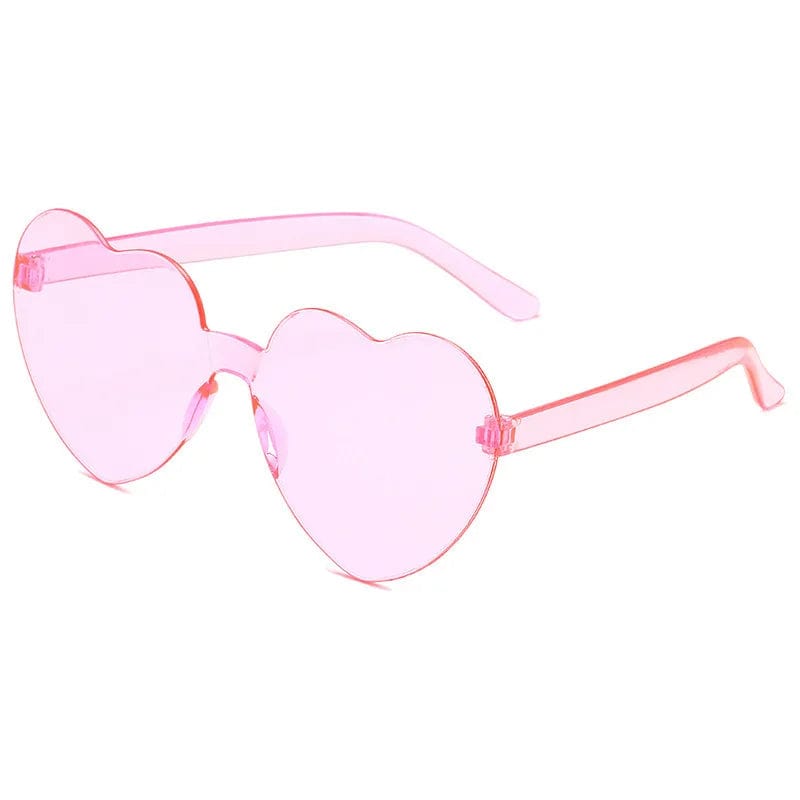 Lunettes de Soleil en Forme de Cœur Rose