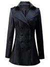 Manteau Cuir PU Vintage Femme