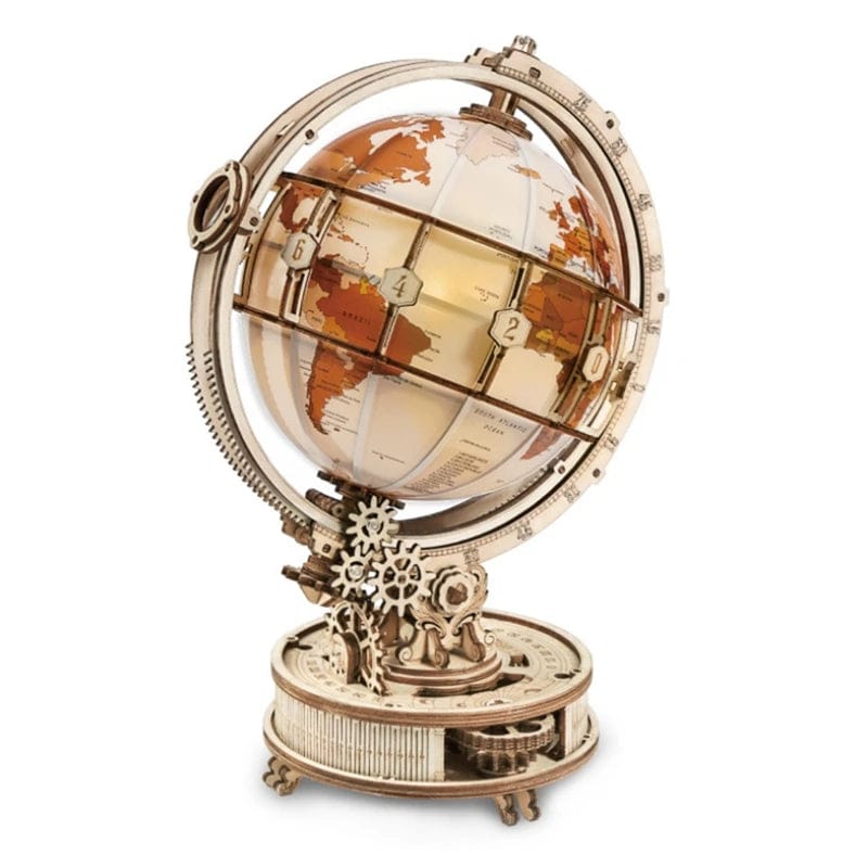 Maquette Bois Globe Terrestre