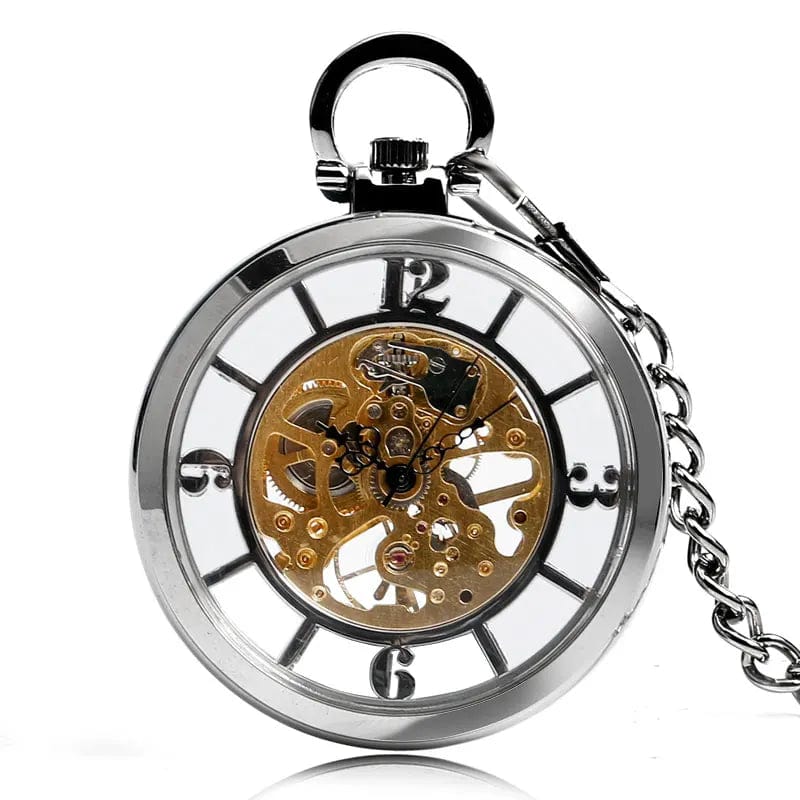 Montre à Gousset Mecanique Squelette