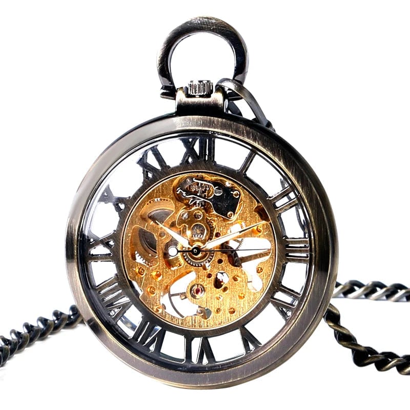 Montre à Gousset Mecanique Squelette
