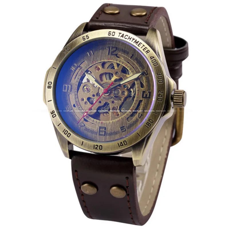 Montre Steampunk Homme Mécanisme Apparent