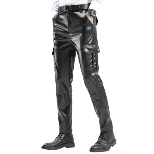 Pantalon Simili Cuir Gothique Homme