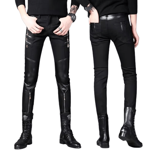 Pantalon Zippé Homme Punk