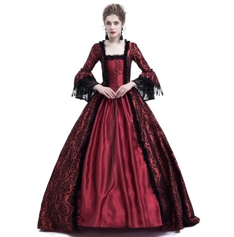 Robe Steampunk Victorienne Rouge