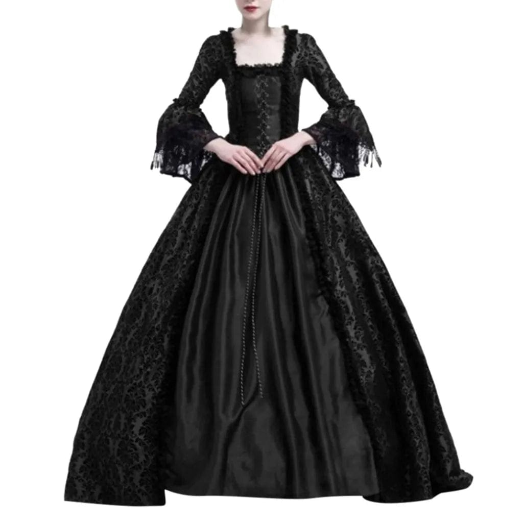 Robe Victorienne Ancienne Noire